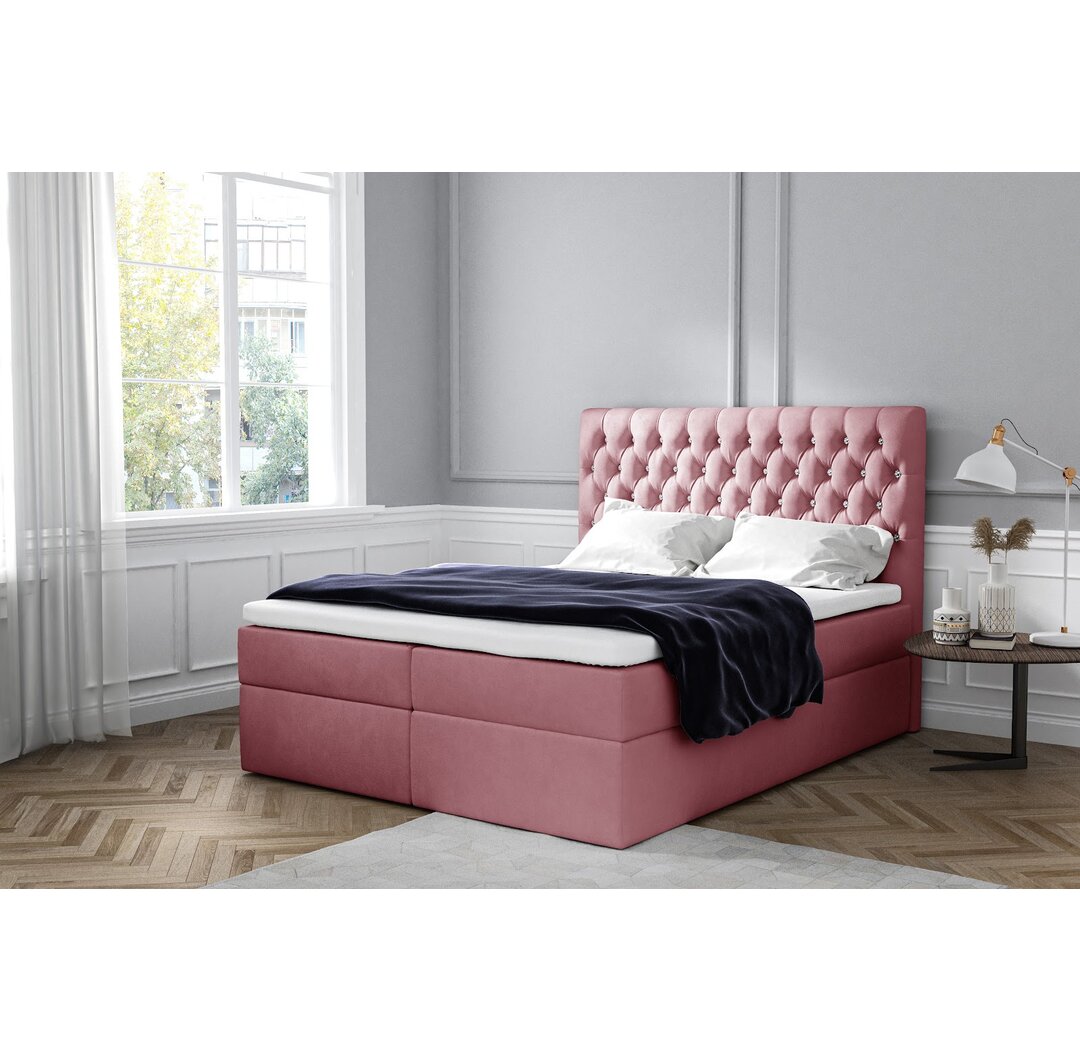 Boxspringbett Topher mit Topper und Bettkasten