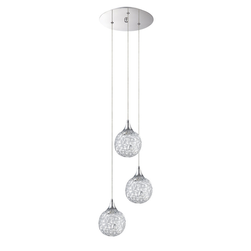 Luminaire suspendu en grappe à 3 lumières McManus