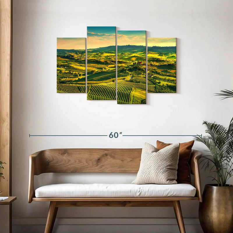 Alvord Sunlit Langhe Vineyard, H 27 po x l 43 po