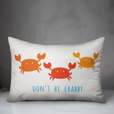 Don't Be Crabby Rectangular Pillow