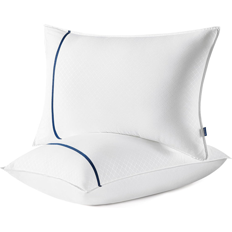 Bedsure Breathable Pillows For Sleeping With Decoration Strip, For Side, Back Or Stomach Sleepers