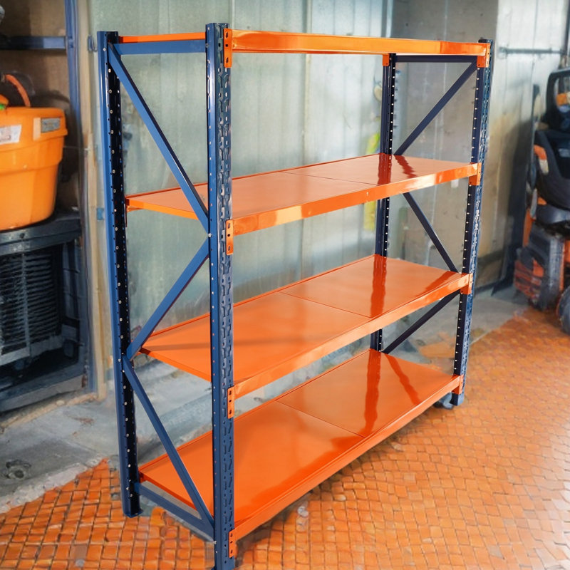 Étagère robuste de 4400 lb - réglable pour le garage, l'atelier, le commerce, la salle de sport à domicile, 4 niveaux de tablettes, l'entrepôt, l'utilisation commerciale