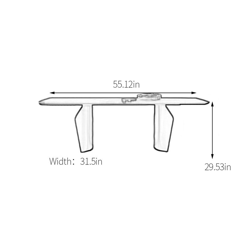 Duarte, 29.53"H x 55.12"L x 31.5"W, White, Antique Brass