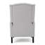 Fauteuil inclinable en tissu capitonné gris clair