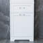 Grande armoire de rangement blanche pour salle de bain, armoire de rangement autoportante avec deux tiroirs de tailles différentes et tablettes réglables