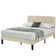 Auxter Upholstered Platform Bed Frame with Adjustable Headboard No Box Spring Needed