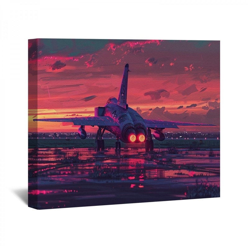 «Fighter Jet» sur toile, H 11 po x l 14 po