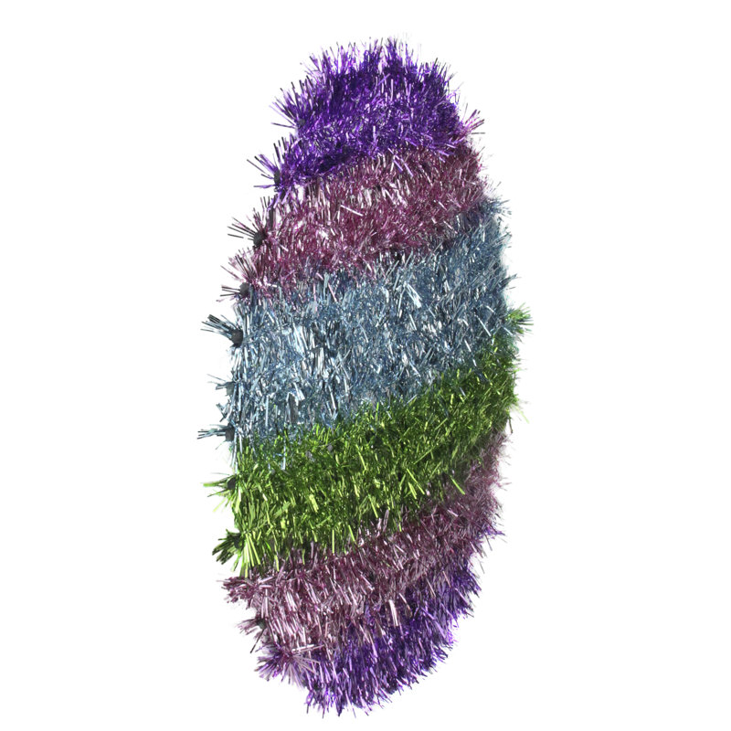 12" Vibrantly Colored Tinsel Easter Egg Spring Window Decor