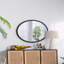 Miroir mural 32 "avec cadre perlé en métal, miroir mural