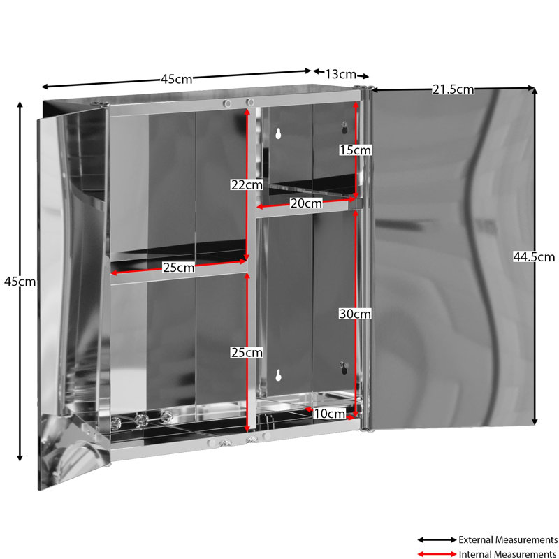Claudina Wall Mounted Required Bathroom Cabinet