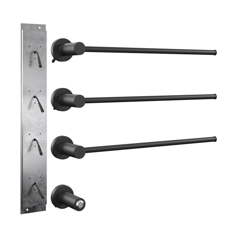 Claire 3-Bar Electric Towel Warmer, Matte Black