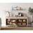 Scarlett Sideboard Cabinet With 5 Drawers And 4 Doors, Vintage Wood Grain Design, Buffet Cabinet With Storage, 101 Inch, Light Oak-254230318
