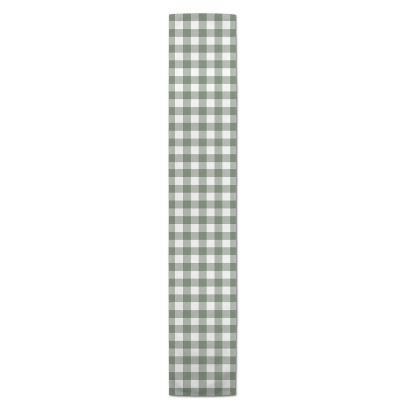 Chemin de table Westrick, Géomatique, Vert sauge, 90 po x 16 po