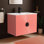 Meuble-lavabo moderne avec portes circulaires cannelées de 30 po de largeur Pell Pixell