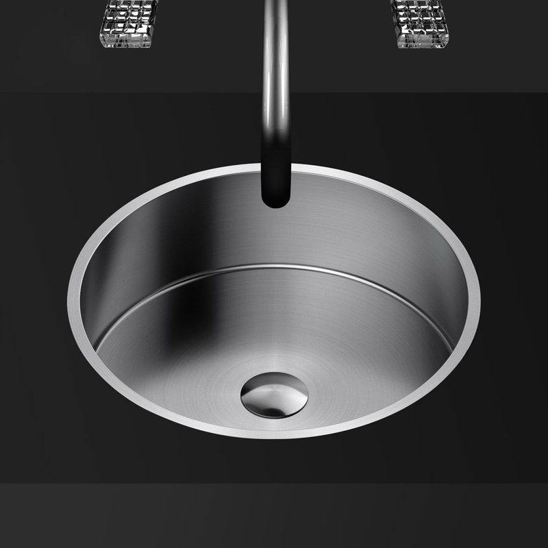 Honora 14.7'' L Bathroom Sink, Brushed Silver