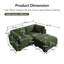 Canapé d'angle modulaire deux places en chenille à détails froncés, mousse haute densité, coussins de dossier épais-1488652616