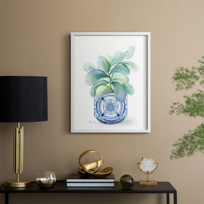 «Plant Chinoiserie II», reproduction encadrée - bois massif