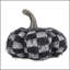 Ensemble de 2 décorations de citrouille en tissu noir 8,3 po x 8,3 po x 6,7 po pour les Fêtes