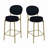 2-Pack Modern Velvet Bar Stools-80488502