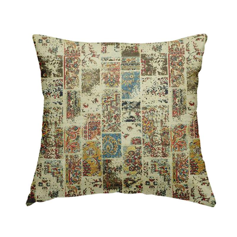 Kurtis Patchwork Square Cushion, 28cm H x 28cm W x 5cm D