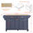 Kitchen Island With Rubber Wood Countertop-474447911