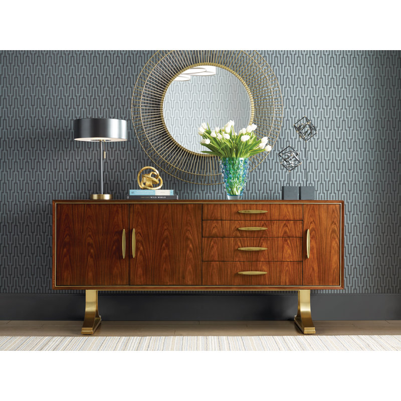 Metropolitan Fret Wallpaper, Amber