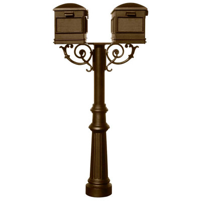 Hanford Aluminum Post Mounted Post box
