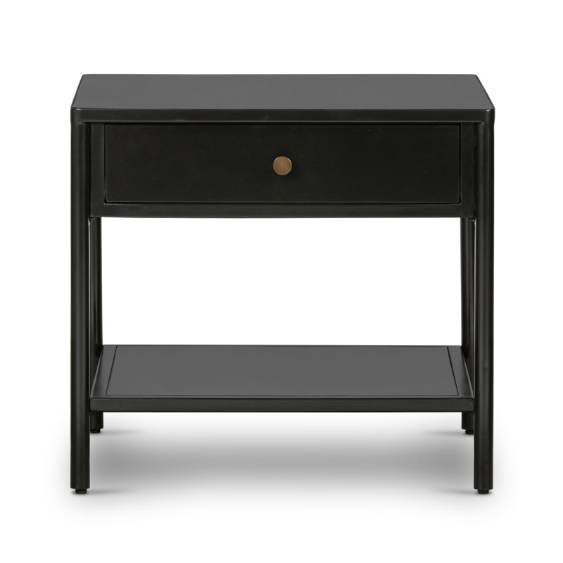 Table de bout avec rangement en fer acer