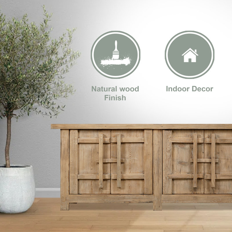 Amalfi 91'' W Solid Wood Sideboard