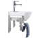 The Renovators Supply Inc. 13.75'' White Vitreous China U-Shaped Bathroom Sink with Overflow