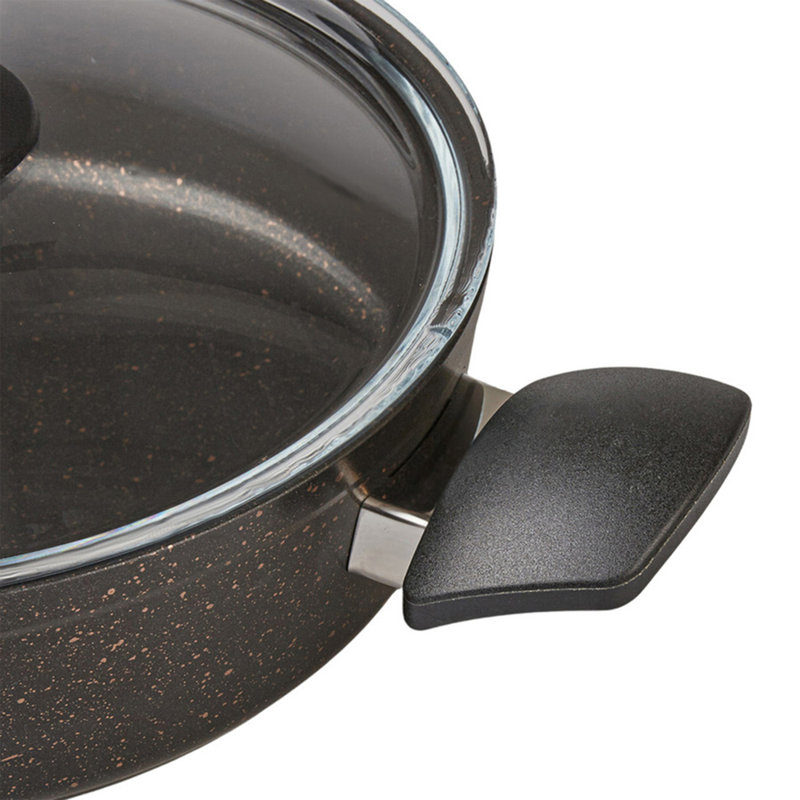 Karaca Biogranite 7-Piece Non-Stick Induction Cookware Set, Black Gold
