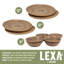Ensemble d'assiettes et de salades en bambou 8 pièces Lexa, noir-122663374