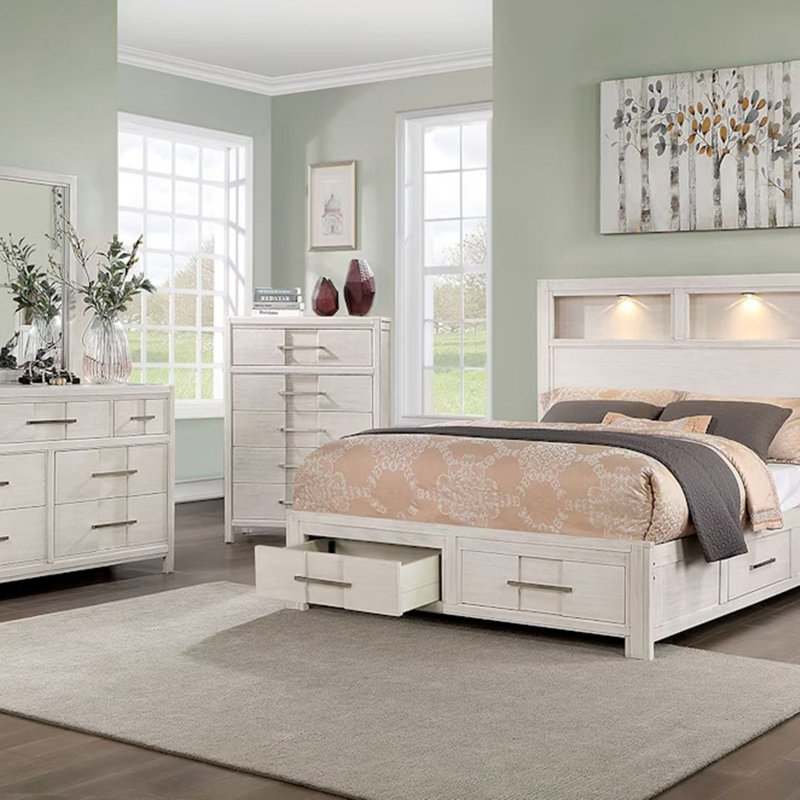 Transitional Style 1pc Chest, White