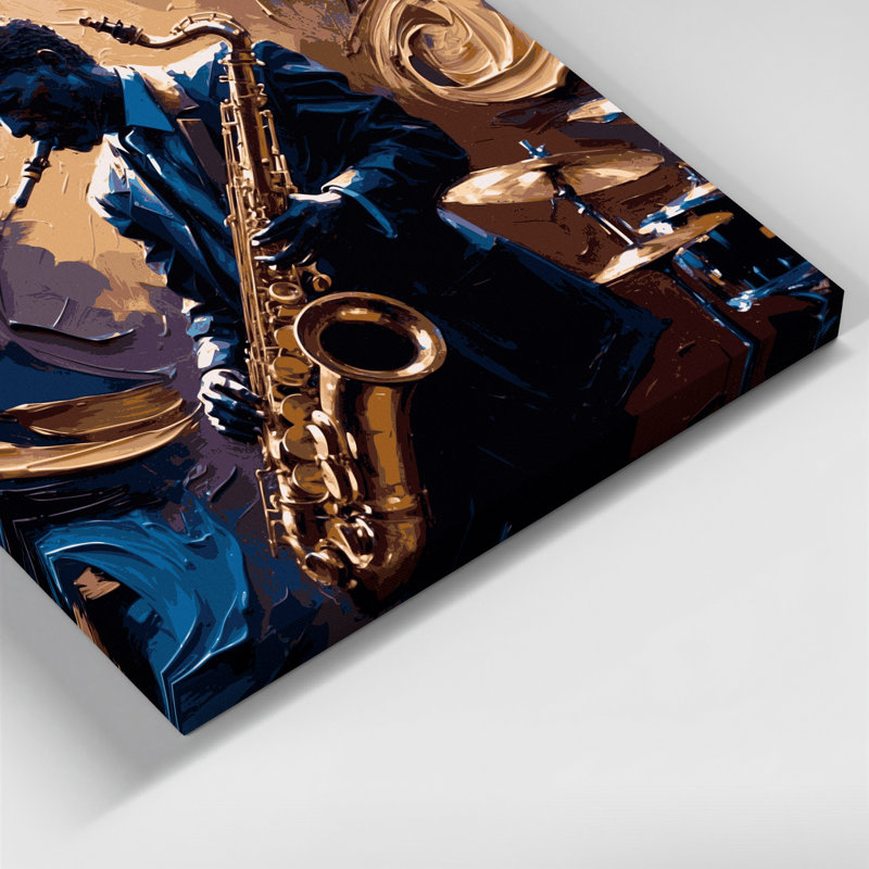 «Music Jazz Club Aesthétique», art mural sur toile mauve, H 32 po x l 32 po