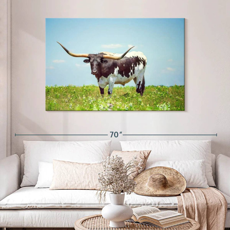 Brampt Longhorn Steer, 32" H x 48" W