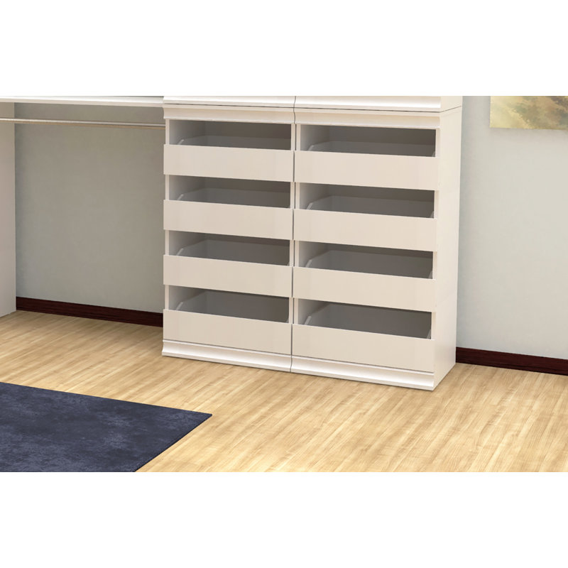 Modular Storage 21.38" W 4-drawer Unit, 2-pack