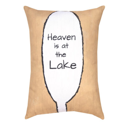 Manual Woodworkers & Weavers Heaven Is at the Lake Decorative Pillow 13 x 18 Inch Climaweave