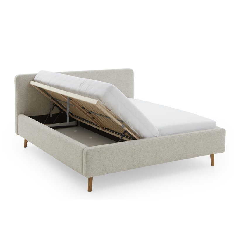 Alyssa Upholstered Bed Frame, Beige, 80 x 200 cm