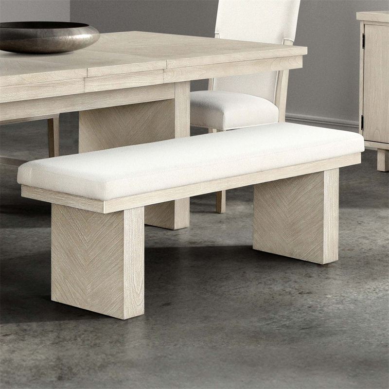 Banc moderne de style campagnard 1Pc avec base de socle et queue d'aronde anglaise, confortable et robuste pour des intérieurs confortables
