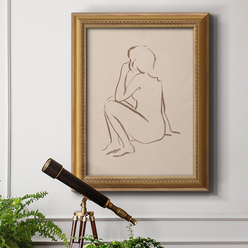 Toile de qualité supérieure avec croquis Soseed Pose II - prête à être accrochée, H 20 po x l 16 po x P 2,5 po