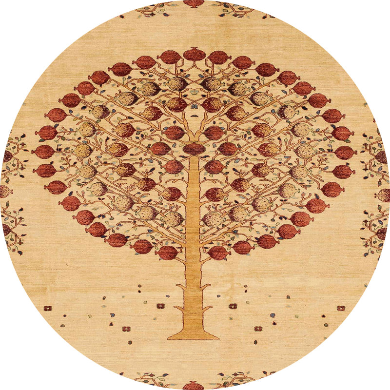 Tapis abstrait 4099, Rond 4 pi