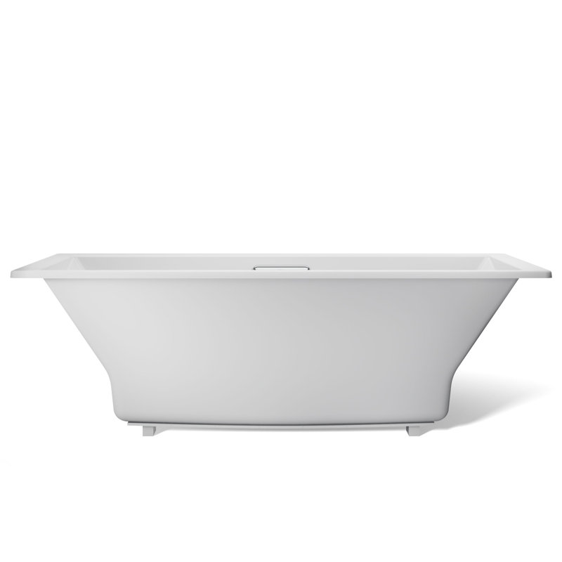 Underscore 72" x 36" Drop In Soaking Acrylic Bathtub, Ice Grey