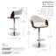Claireville Height Adjustable Swivel Faux Leather Mid-Century Bar Stool-170477574