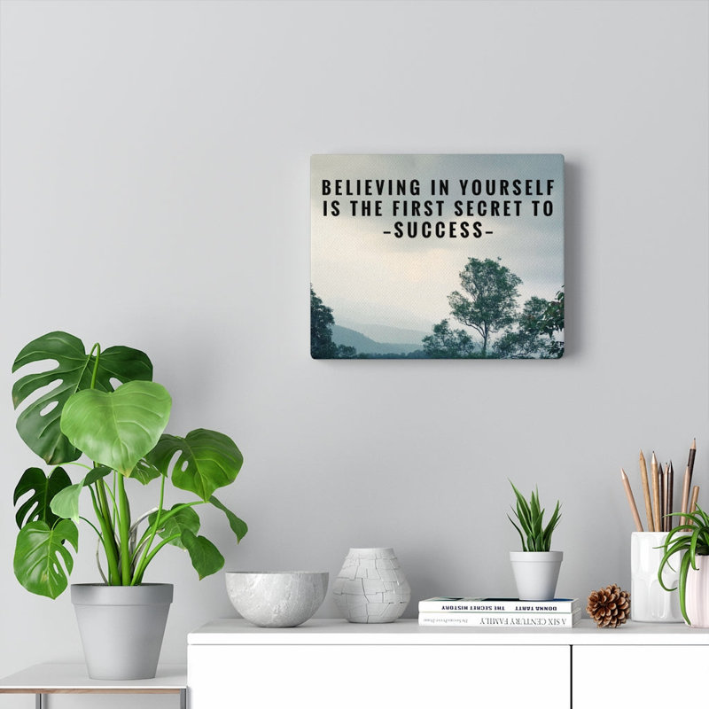 «Believing in Yourself Motivational», impression sur toile rectangulaire, H 11 po x l 14 po
