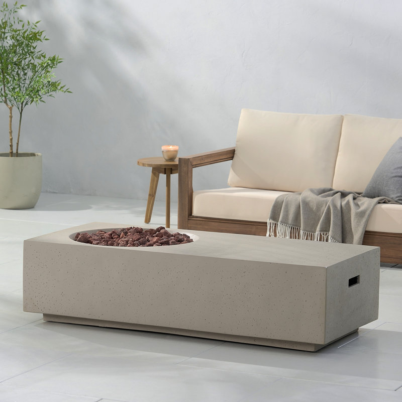 RECTANGLE 14.75" MGO FIRE PIT - 50 000 BTU