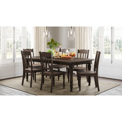 Aashma Extendable Solid Wood Solid Wood Top Four Leg Dining Set