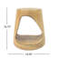 Table d'appoint creuse texturée en bois avec abat-jour naturel, conception stable à base large pour plus de stabilité, usages multiples et variés, 17,09 po de hauteur, capacité de 200 lb avec texture et ton
