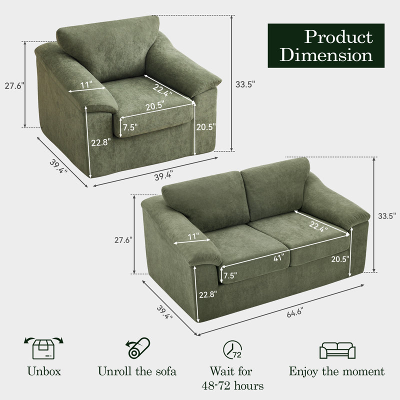 Chenille Upholstered Sofa Collection