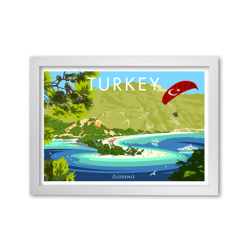 Olu Deniz by Stephen Millership - Print, White, 59.4 cm H x 84.1 cm W x 5 cm D