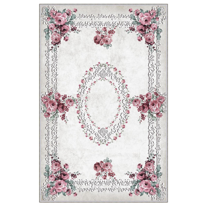 Premium Woven Area Rug, 100% Polyester, 4.6 x 7.2 ft | Antibacterial, Non-Slip PVC Dot Underside | 3D Digital Printing, Machine Washable, Pile Height: 0.3 in | Ideal for Living Room, Bedroom, and Dining Spaces